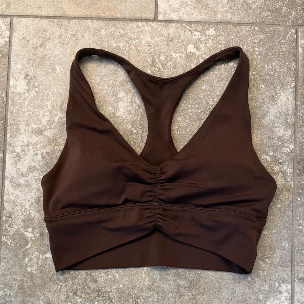 Paragon Brown Racerback Sports Bra | Size Medium | Sustainable Activewear